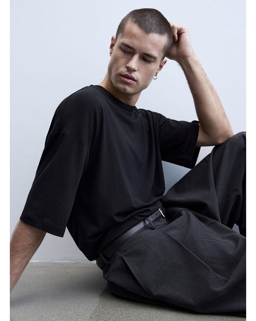 Le 31 Blue Minimalist Loose T for men