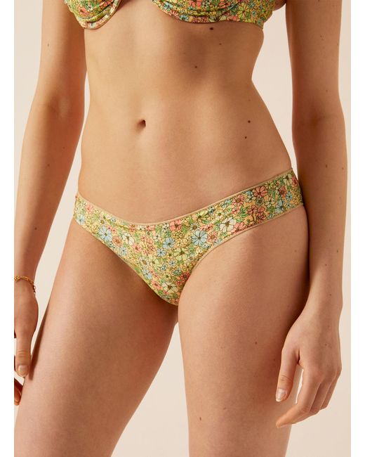 Rip Curl Natural Wildflower Ruched Cheeky Bottom