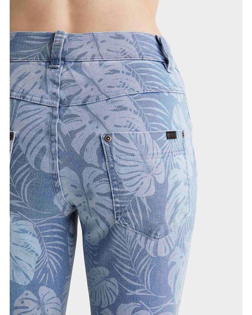 Hue Gray Tropical Faded Fitted jegging