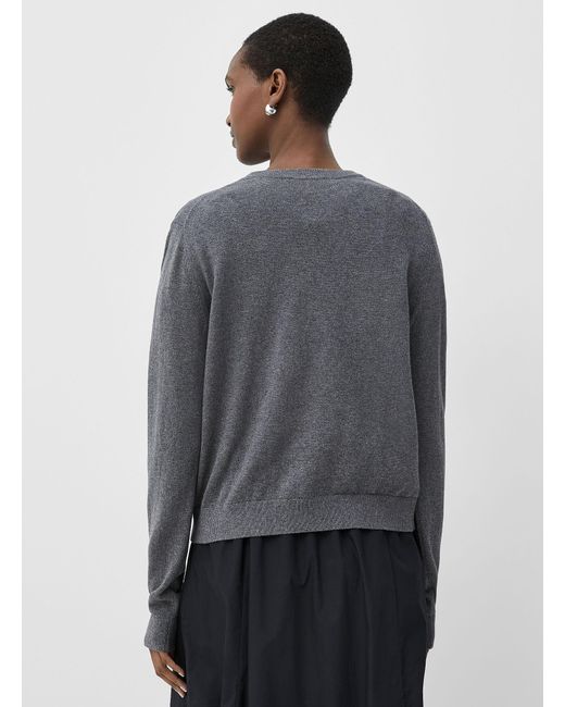 Contemporaine Gray Patch Pocket Touch Of Cashmere Sweater