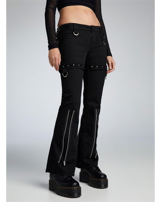 Tripp Nyc Black Grommets And Rings Bootcut Jean