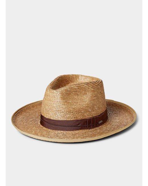 Brixton Brown Reno Straw Sun Hat for men
