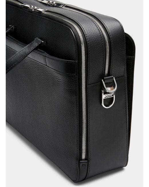 Boss on sale leather briefcase