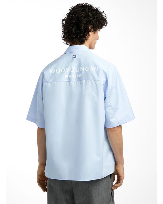 Wooyoungmi Blue Oversized Poplin Shirt for men