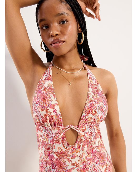 Simon's Pink Backless Halter One