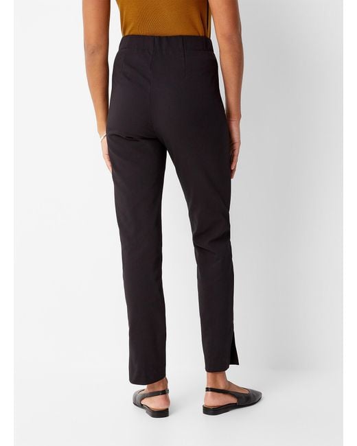 Inwear Black Zella Side Slits Pant Fit: Slim Leg, Regular Waist