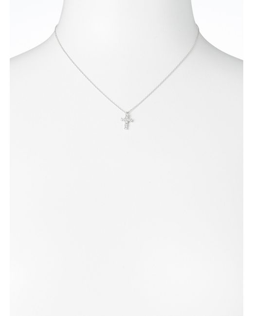 Simon's White Mini Cross Chain