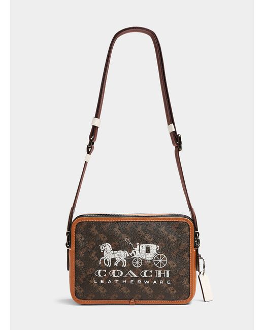 COACH Brown Charter 24 Horse And Carriage Print Crossbody for men