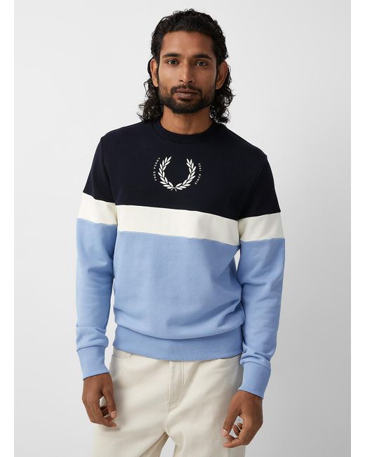 Fred Perry Cotton Emblem in Marine Blue (Blue) for Men | Lyst