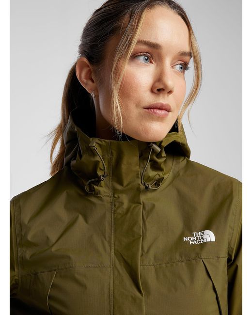 The North Face Green Antora Long Hooded Raincoat