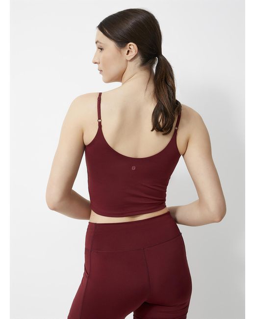 I.FIV5 V-neck Support Tank Low-impact Support (women, Red, Large)
