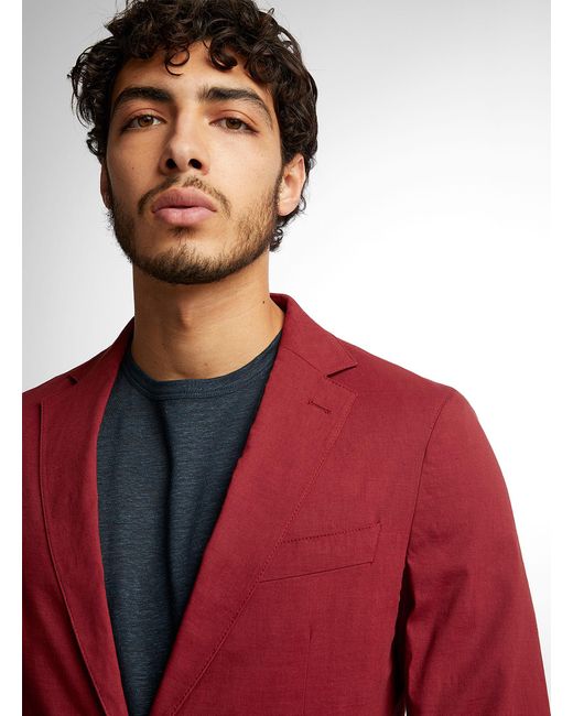Boss Red Stretch Linen Jacket for men
