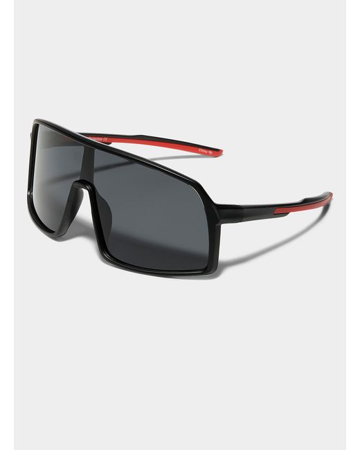Le 31 Gray Sport Shield Sunglasses for men
