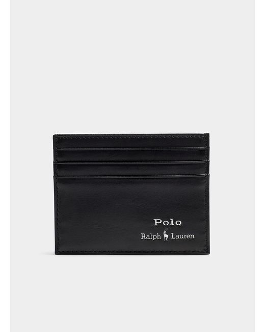 Polo Ralph Lauren Smooth Leather Card Holder in Black for Men Lyst