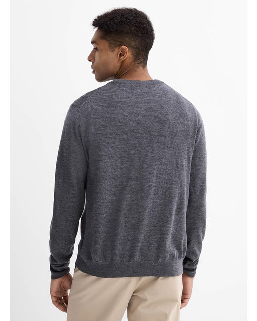 Le 31 Blue Responsible Merino Wool Cardigan for men