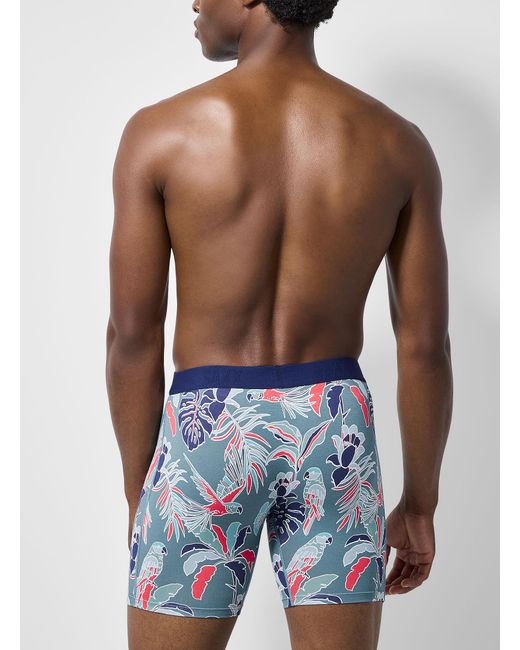 Saxx Underwear Co. Blue 6" Island Tropics Boxer Brief Vibe Xtra for men