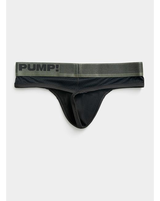Pump! Black Military Thong for men