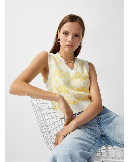 Levi's Floral Diamonds Sweater Vest in White Lyst