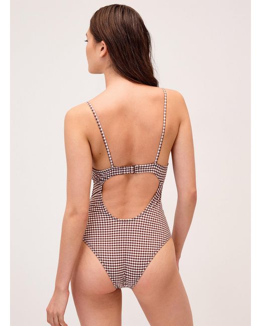 Simon's White Gingham Cutout One