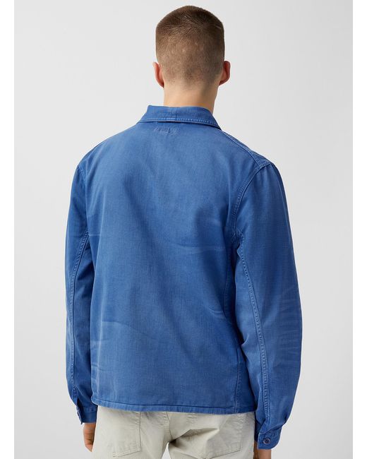 Polo Ralph Lauren Blue Distressed Twill Jacket for men