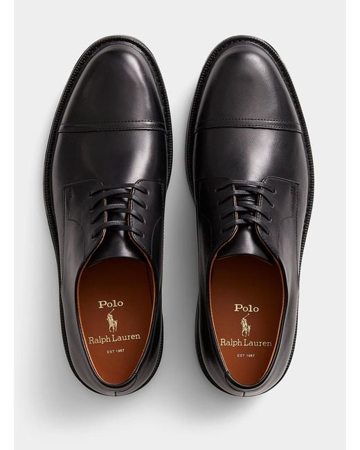 Polo Ralph Lauren Black Asher Derby Shoes Men for men
