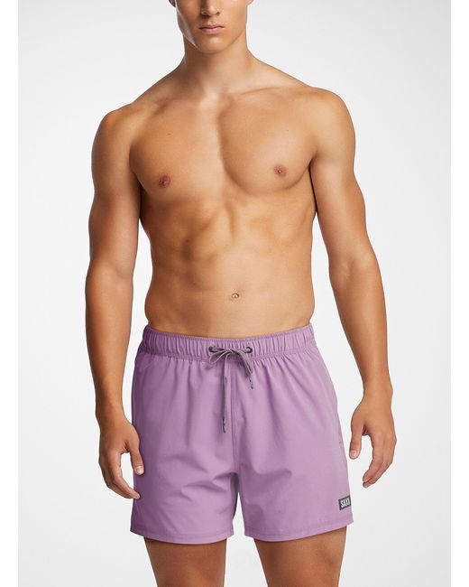 Saxx Underwear Co. Purple Pure Turquoise Swim Trunk for men
