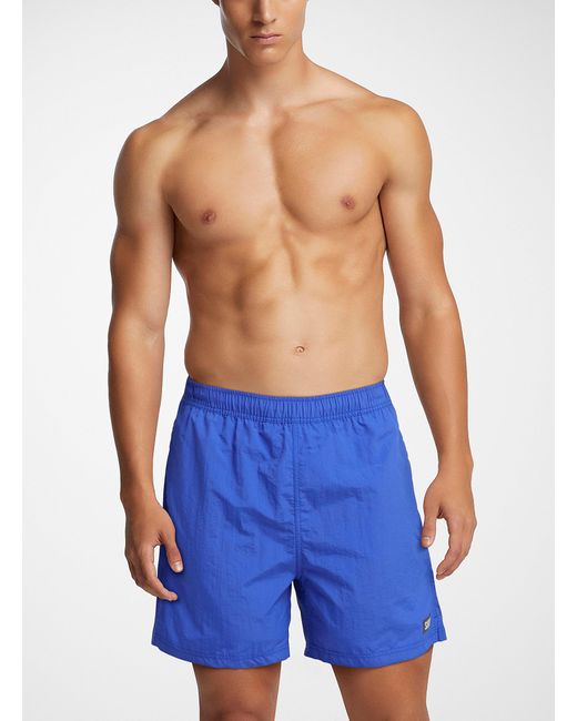 Saxx Underwear Co. Blue Solid Stretch Nylon Swim Short for men