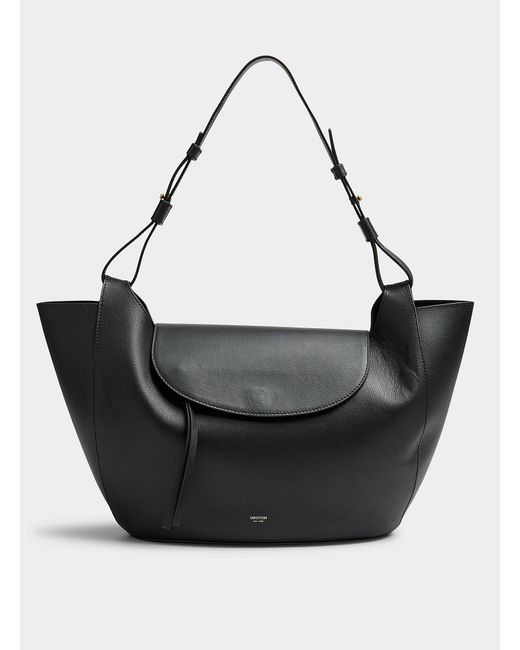 Oroton Clement Leather Tote in Black |