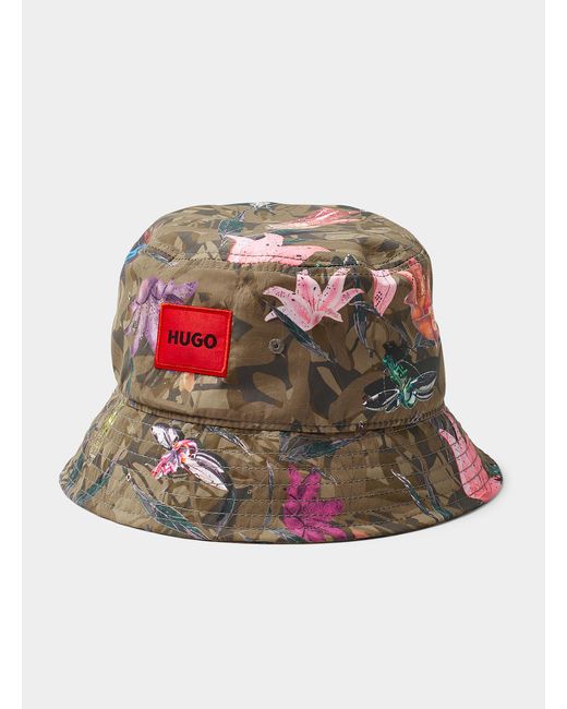 HUGO Floral Camo Bucket Hat in 