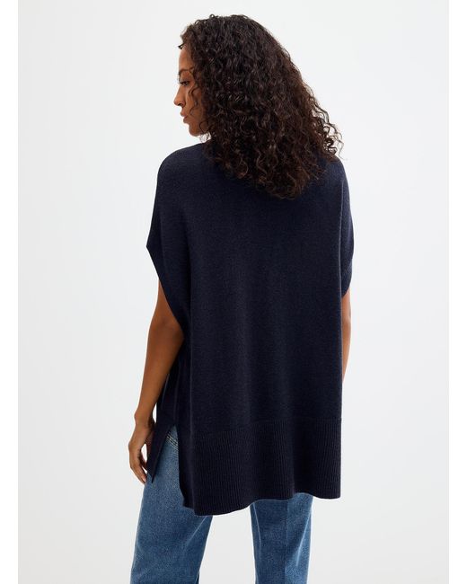 Fransa Blue Oversized Cap