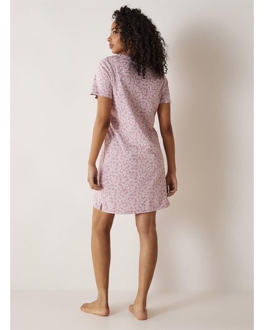 Miiyu Pink Soothing Tone Pattern Sleep Tee