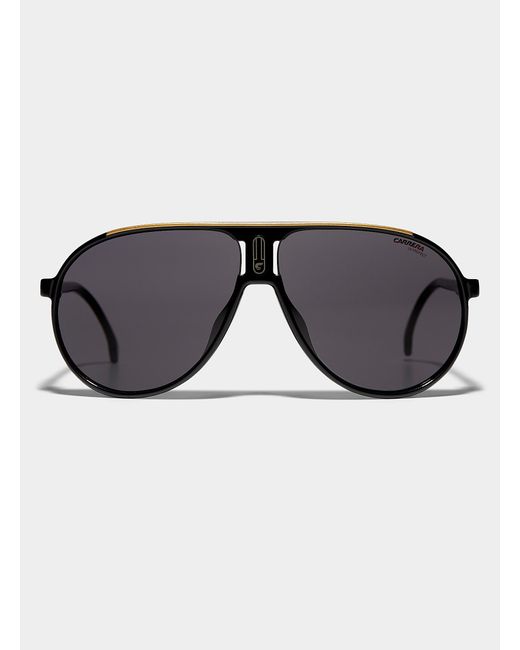 Carrera Champion 65 Aviator Sunglasses in Black (Gray) for Men | Lyst