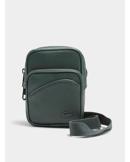 Lacoste Green Small Monochrome Shoulder Bag for men