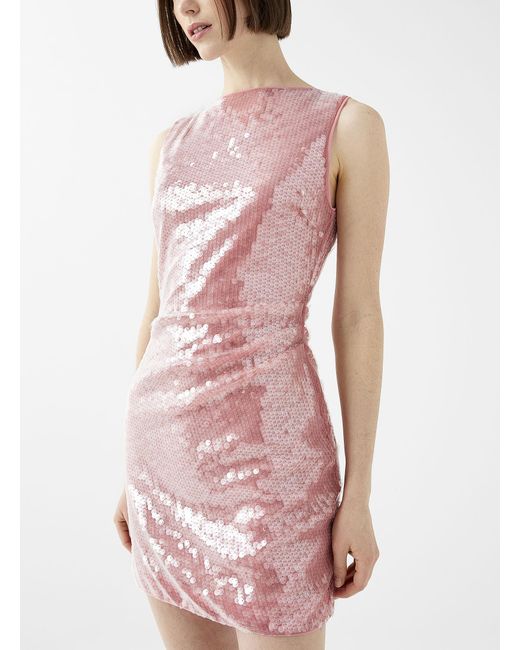 Staud Pink Eton Sequins Mini