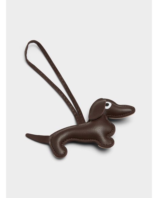 Simon's White Dachshund Bag Charm