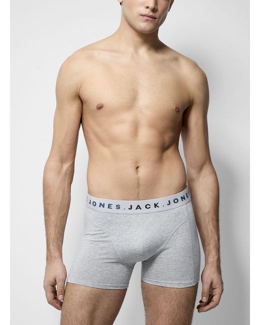 Jack & Jones Blue 3" Colourful Stretch Trunk Organic Cotton for men