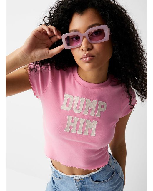 Juicy Couture Pink Dump Him Ruffled T