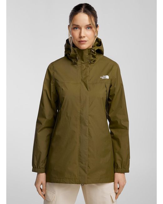 The North Face Green Antora Long Hooded Raincoat