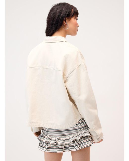 ONLY White Patch Pockets Jean Jacket