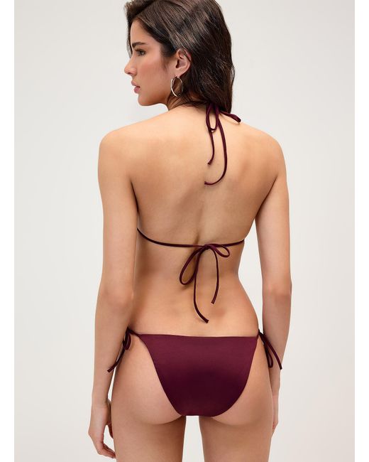 Simon's Black Halter String Triangle Bra