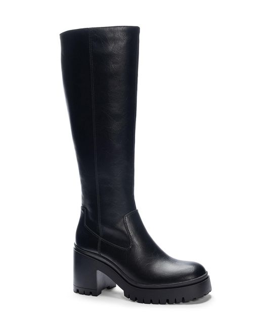 Dirty Laundry Black Oakleigh Notched Sole High Boots Women
