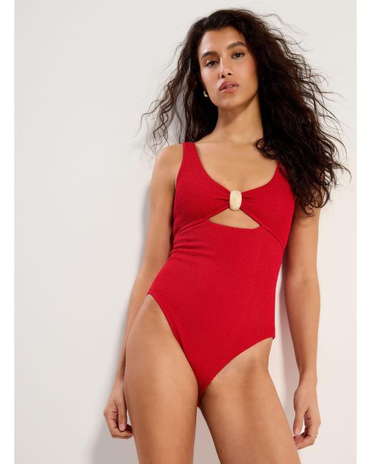Simon's Red Decorative Cutout Ruffle