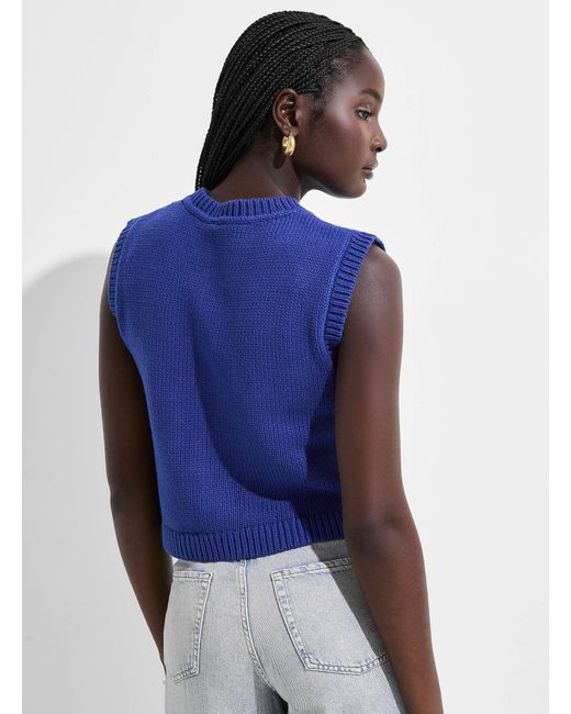 Icône Blue Buttoned Flap Pockets Boxy