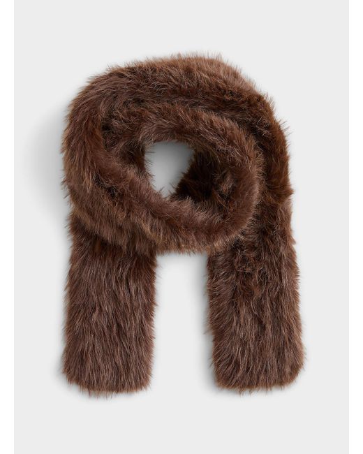 Simon's Brown Solid Colourful Faux