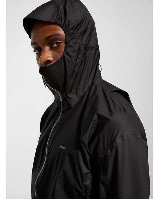 Satisfy Black Pertex Fly Raincoat for men