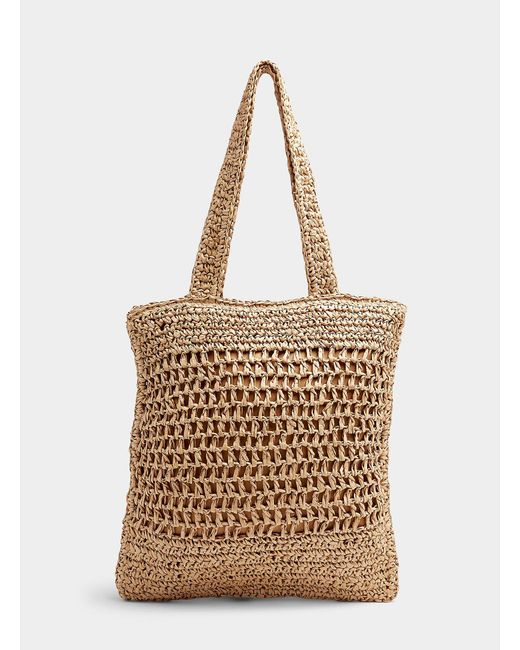 Le 31 Natural Braided Straw Tote for men