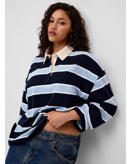 Twik Blue Loose Contrasting