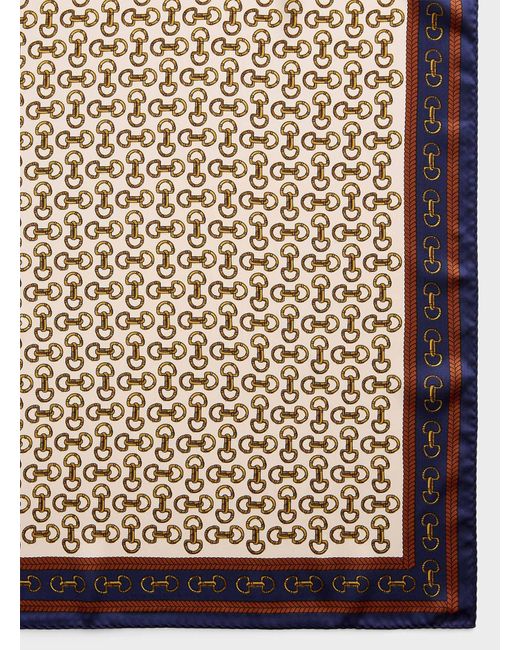 Le 31 Blue Golden Link Tie Scarf for men