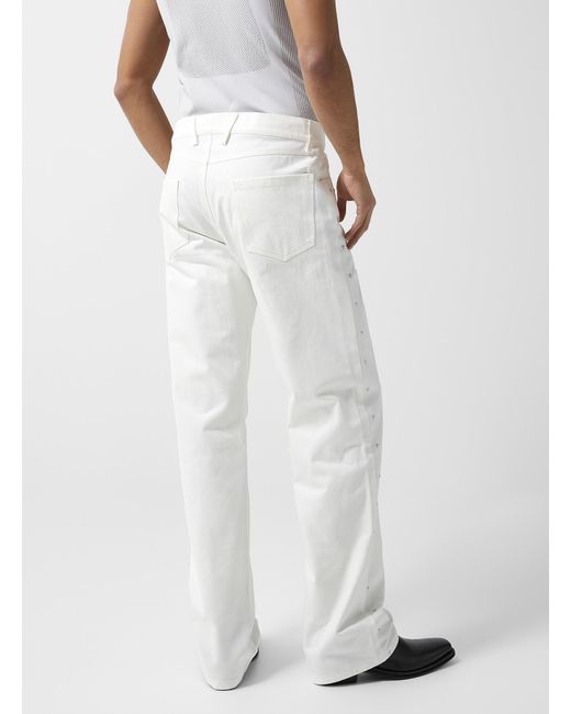 M I S B H V Studded Stars White Pant for men
