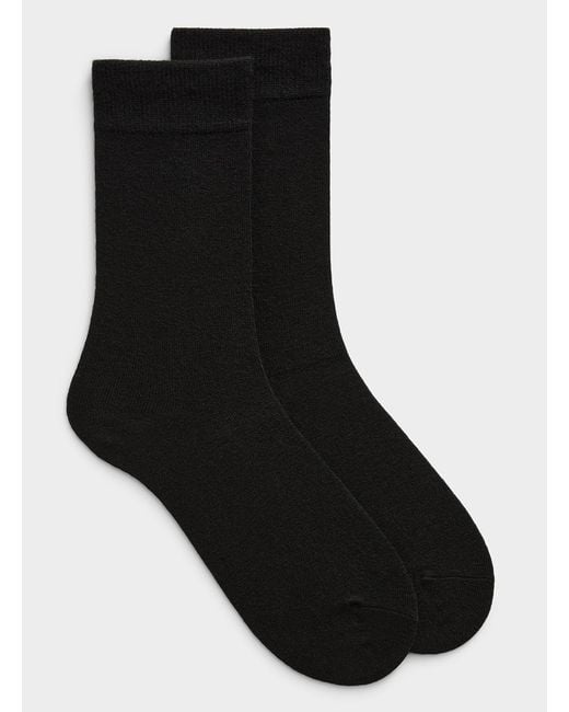 Le 31 Black Responsible Merino Wool Blend Socks for men